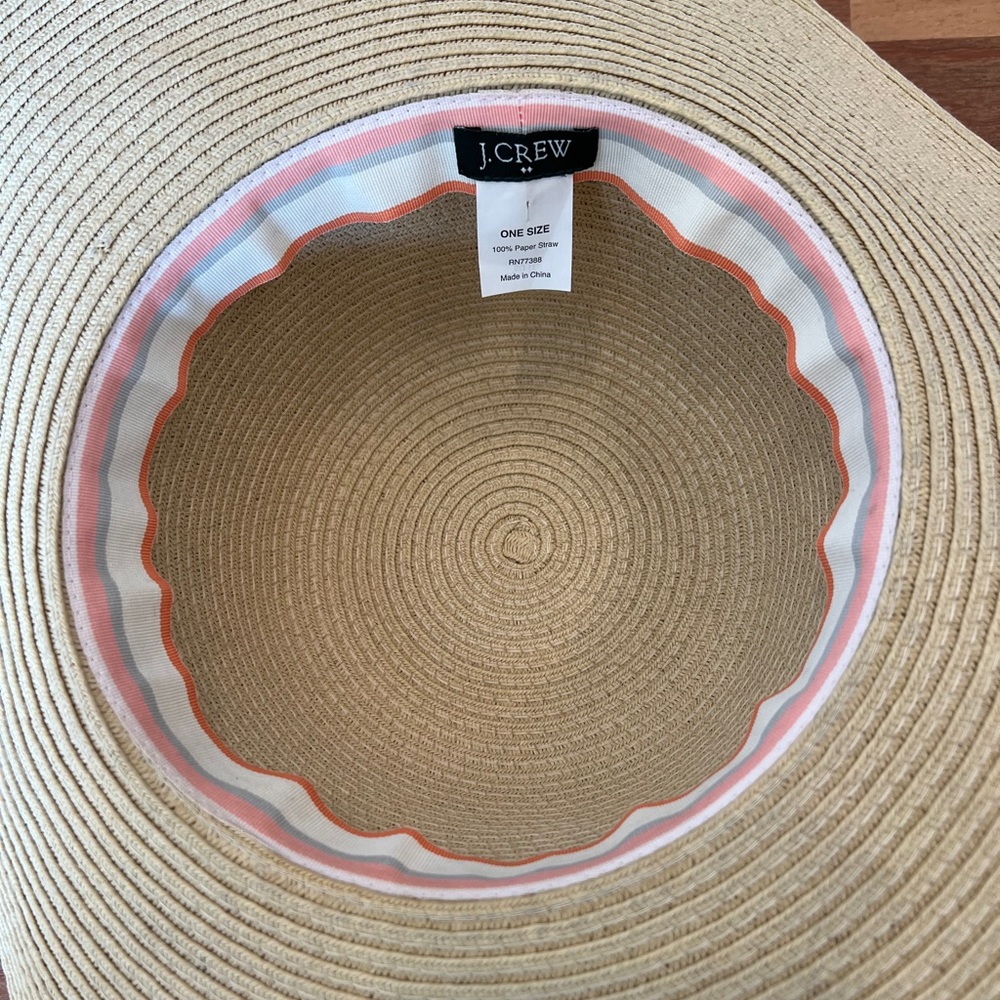 J Crew Wide Brim Straw Hat View 4